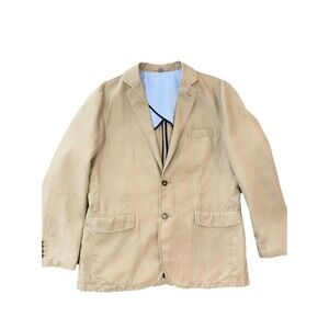 Daniel Cremieux Linen Blazer L Tan Signature Collection Unlined Casual Jacket